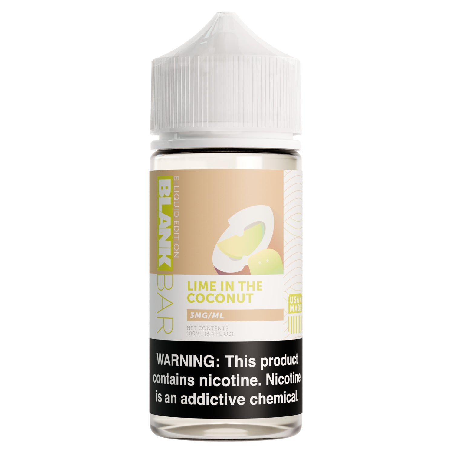 Lime in the Coconut BLANK BAR 100mL Freebase E-Liquid