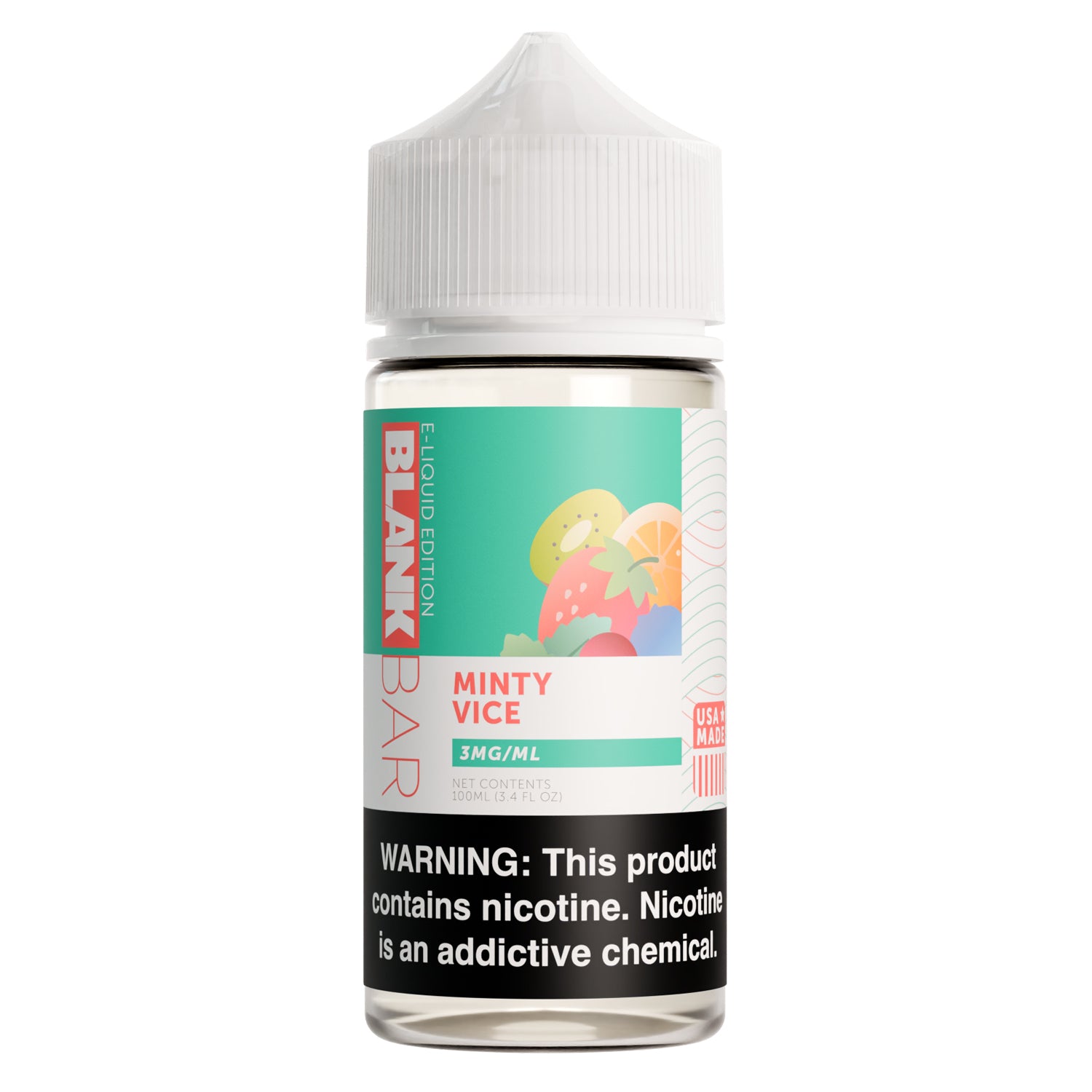 Minty Vice BLANK BAR 100mL Freebase E-Liquid