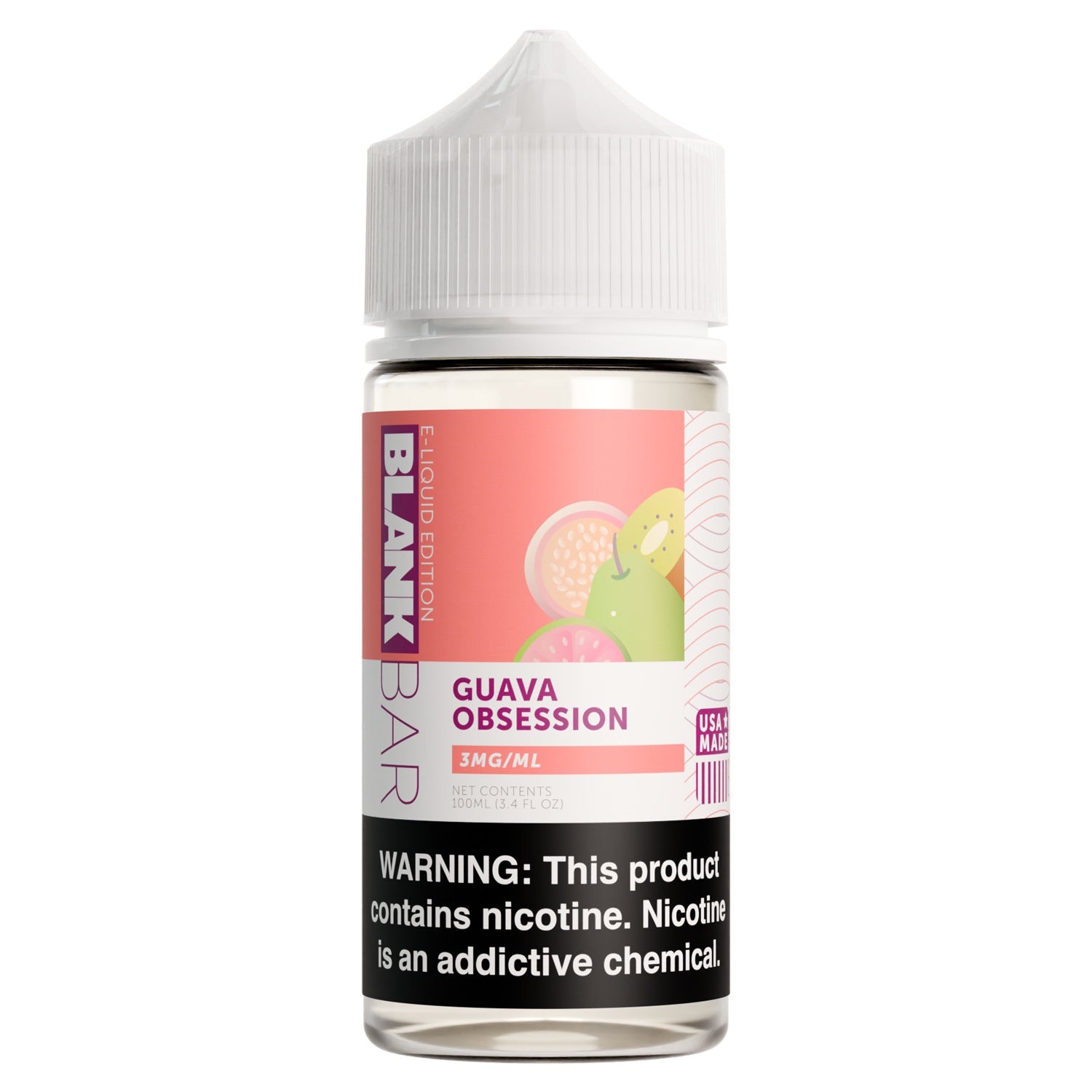 Guava Obsession BLANK BAR 100mL Freebase E-Liquid