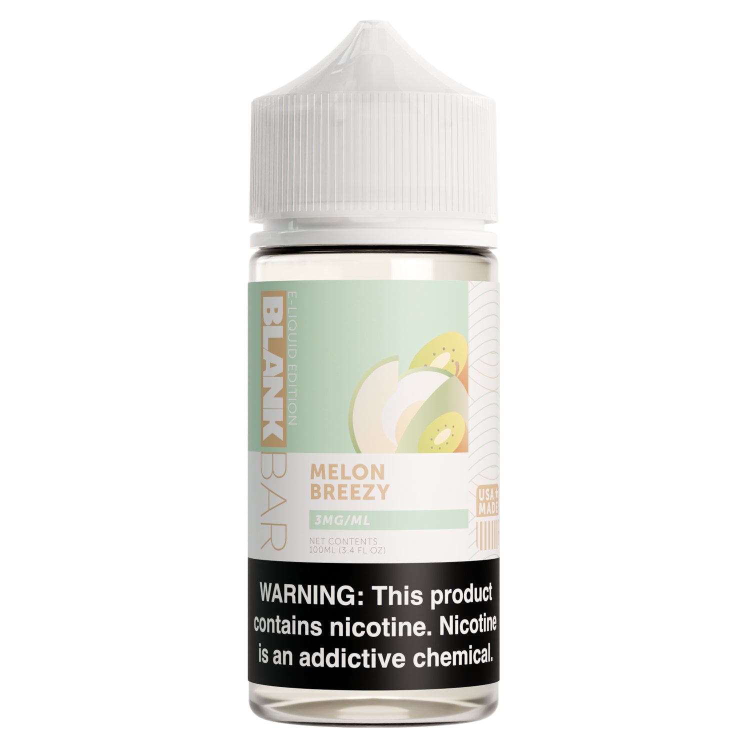 Melon Breezy BLANK BAR 100mL Freebase E-Liquid